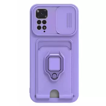 Microsonic Xiaomi Redmi Note 11 Kılıf Multifunction Silicone Lila