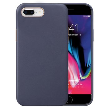 Microsonic Apple iPhone 8 Plus Kılıf Luxury Leather Lacivert