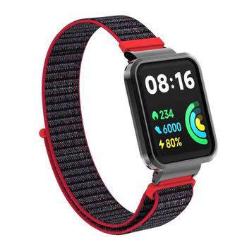 Microsonic Xiaomi Poco Watch Hasırlı Kordon Woven Sport Loop Koyu Pembe