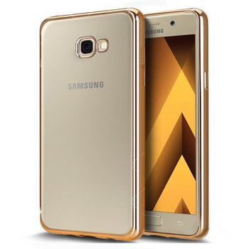 Microsonic Samsung Galaxy A3 2017 Kılıf Skyfall Transparent Clear Gold