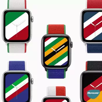 Microsonic Apple Watch Ultra  Hasırlı Kordon Woven Güney Kore International Collection Spor Loop