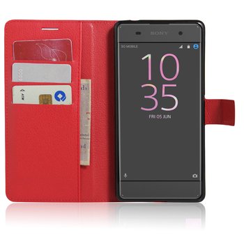 CaseUp Sony Xperia XA Cüzdanlı Suni Deri Kılıf Kırmızı