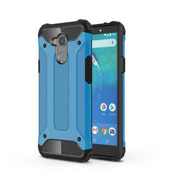 Microsonic General Mobile GM8 Kılıf Rugged Armor Mavi