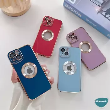 Microsonic Apple iPhone 14 Pro Kılıf Flash Stamp Rose Gold