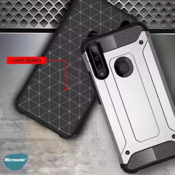 Microsonic Huawei Y7P Kılıf Rugged Armor Kırmızı