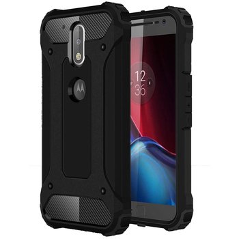 Microsonic Motorola Moto G4 Plus Kılıf Rugged Armor Siyah