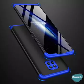 Microsonic Xiaomi Redmi Note 9 Pro Max Kılıf Double Dip 360 Protective Siyah Kırmızı