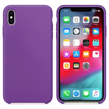 Microsonic Apple iPhone XS Kılıf Liquid Lansman Silikon Menekşe Moru