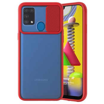 Microsonic Samsung Galaxy M31 Kılıf Slide Camera Lens Protection Kırmızı