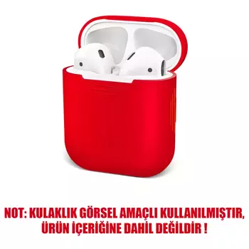 Microsonic Apple AirPods 1. Nesil / 2. Nesil Mat Silikon Kılıf Kırmızı