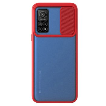 Microsonic Xiaomi Mi 10T Pro Kılıf Slide Camera Lens Protection Kırmızı