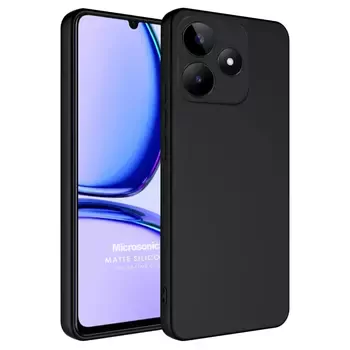 Microsonic Matte Silicone Realme C63 Kılıf Siyah