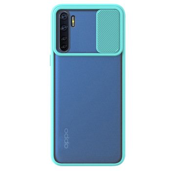 Microsonic Oppo Reno 3 Kılıf Slide Camera Lens Protection Turkuaz