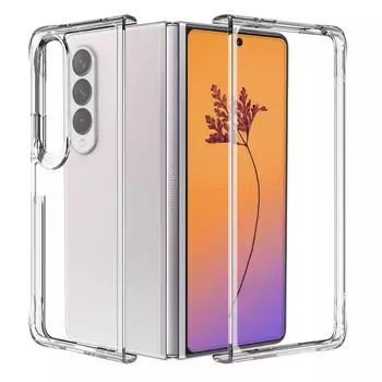 Microsonic Samsung Galaxy Z Fold 4 Kılıf Non Yellowing Crystal Clear Sararma Önleyici Kristal Şeffaf