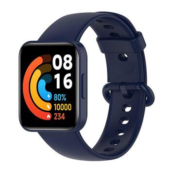 Microsonic Xiaomi Poco Watch Kordon, Silicone Sport Band Lacivert