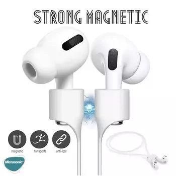 Microsonic AirPods Pro 2.Nesil Manyetik Mıknatıslı Kulaklık İpi Turkuaz