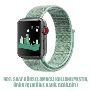 Microsonic Apple Watch Ultra Hasırlı Kordon Woven Sport Loop Yeşil