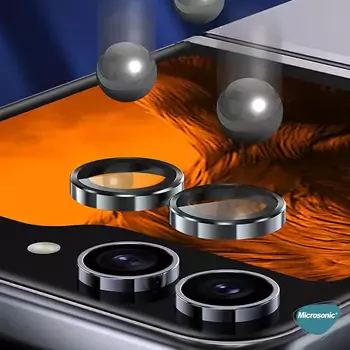 Microsonic Samsung Galaxy Z Flip 7 Tekli Kamera Lens Koruma Camı Siyah
