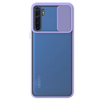 Microsonic Oppo Reno 3 Kılıf Slide Camera Lens Protection Lila