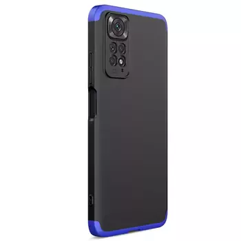 Microsonic Xiaomi Redmi Note 11 Pro 5G Kılıf Double Dip 360 Protective AYS Siyah Mavi