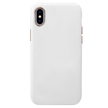 Microsonic Apple iPhone X Kılıf Luxury Leather Beyaz