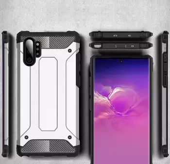 Microsonic Samsung Galaxy Note 10 Plus Kılıf Rugged Armor Mavi