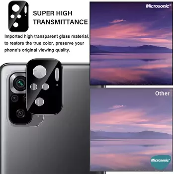 Microsonic Xiaomi Poco M5s Kamera Lens Koruma Camı V2 Siyah