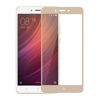 Microsonic Xiaomi Redmi Note 4X Kavisli Temperli Cam Ekran Koruyucu Film Gold