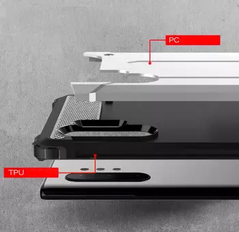 Microsonic Samsung Galaxy Note 10 Plus Kılıf Rugged Armor Gümüş