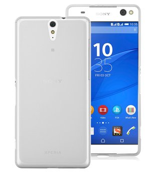 Microsonic Sony Xperia C5 Ultra Kılıf Transparent Soft Kılıf Transparent Soft Beyaz