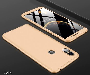 Microsonic Xiaomi Redmi S2 Kılıf Double Dip 360 Protective AYS Gold