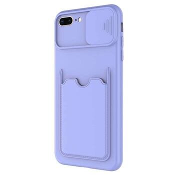 Microsonic Apple iPhone 8 Plus Kılıf Inside Card Slot Lila