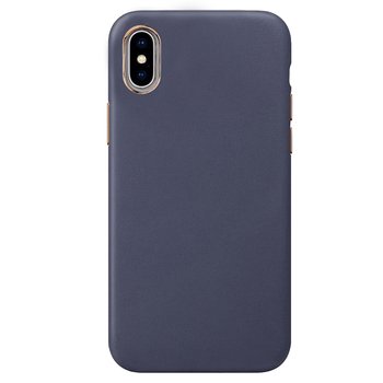 Microsonic Apple iPhone X Kılıf Luxury Leather Lacivert