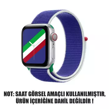 Microsonic Apple Watch Series 8 45mm Hasırlı Kordon Woven İtalya International Collection Spor Loop