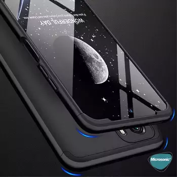 Microsonic Xiaomi Poco M5s Kılıf Double Dip 360 Protective Siyah