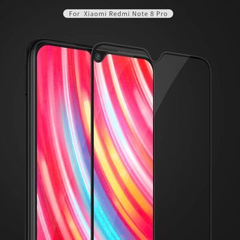 Microsonic Xiaomi Redmi Note 8 Pro Kavisli Temperli Cam Ekran Koruyucu Film Siyah