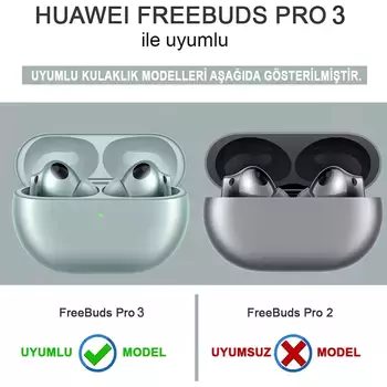 Microsonic Huawei FreeBuds Pro 3 Kılıf Askılı Mat Silikon Kırmızı