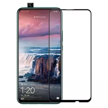 Microsonic Huawei Y9 Prime 2019 Tam Kaplayan Temperli Cam Ekran Koruyucu Siyah