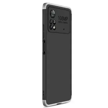 Microsonic Xiaomi Poco X4 Pro 5G Kılıf Double Dip 360 Protective AYS Siyah Gri