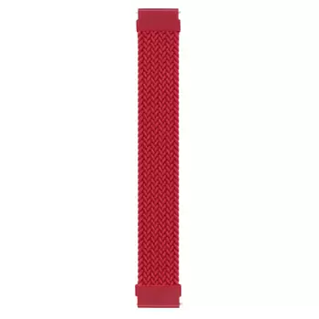 Microsonic OnePlus Watch Kordon, (Small Size, 135mm) Braided Solo Loop Band Kırmızı