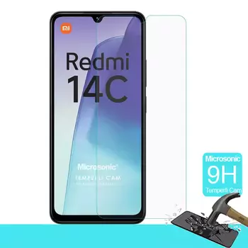 Microsonic Xiaomi Redmi 14C Tempered Glass Cam Ekran Koruyucu