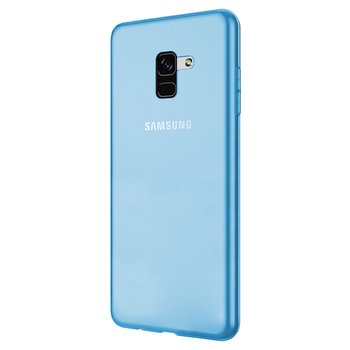 Microsonic Samsung Galaxy A8 Plus 2018 Kılıf Transparent Soft Mavi