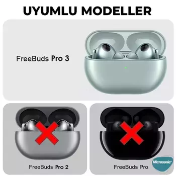 Microsonic Huawei FreeBuds Pro 3 Kılıf Transparent Clear Soft Şeffaf