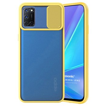 Microsonic Oppo A92 Kılıf Slide Camera Lens Protection Sarı