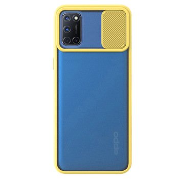 Microsonic Oppo A92 Kılıf Slide Camera Lens Protection Sarı