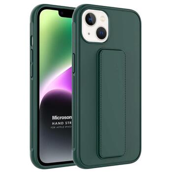 Microsonic Apple iPhone 14 Plus Kılıf Hand Strap Koyu Yeşil