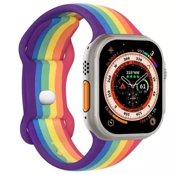Microsonic Apple Watch SE 3 44mm Kordon ActiveFlex Wristband Pride Edition