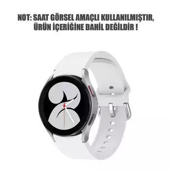 Microsonic Samsung Galaxy Watch 4 44mm Kordon Solid Silicone Band Beyaz