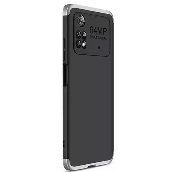 Microsonic Xiaomi Poco M4 Pro 4G Kılıf Double Dip 360 Protective AYS Siyah Gri