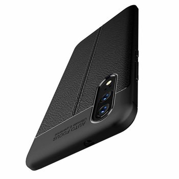 Microsonic Huawei P20 Kılıf Deri Dokulu Silikon Lacivert